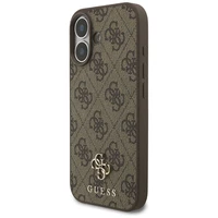 GUESS dėklas telefonui IPHONE 17, suderinamas su MagSafe GUHMP17SP4SM4MW (PU 4G Small 4G ir Classic), rudas
