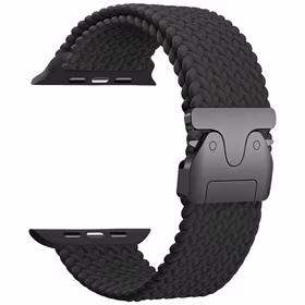 Beline Woven Nylon Parachute dirželis Apple Watch 42/44/45/49mm juodas