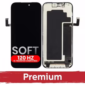 LCD ekranas suderinamas su iPhone 17 Pro juodas (SOFT OLED / Stable 120Hz / Premium) *Removable IC*