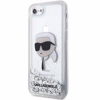 Karl Lagerfeld KLHCI8LNKHCH iPhone 7/8/SE 2020/2022 sidabrinis/sidabrinis kietas dėklas Blizgantis Karl Galva