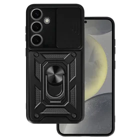 Dėklas telefonui Slide Camera Armor Case skirtas Samsung Galaxy S24 Plus - juodas