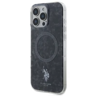 US Polo IML Ring MagSafe dėklas iPhone 16 Pro Max - juodas