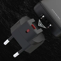 Dudao A65Q 65W GaN kelioninis sieninis įkroviklis USB-A / USB-C PD itin plonas EU / US – juodas