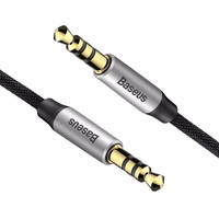 Baseus Yiven Audio kabelis mini jack 3,5mm AUX, 1m (juodas ir sidabrinis)