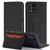 Magnetinis kortelių dėklas Xiaomi Redmi Note 11 Pro piniginė kortelių laikiklis juodas