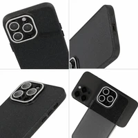 Dėklas fotoaparatui Iphone 13 Pro Max su skystais blizgučiais - juodas