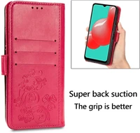 Dėklas Flower Book Samsung A165 A16 4G/A166 A16 5G rožinis-raudonas