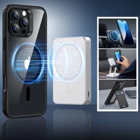 ESR Classic Hybrid Halolock Magnetinis dėklas telefonui + grūdintas stiklas iPhone 16 Pro - skaidrus su juodu rėmeliu