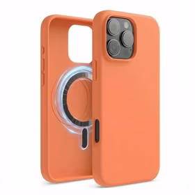 Dėklas "TM MagSafe Silicone" iPhone 12 (iPhone 12 Pro) / Persikinis /