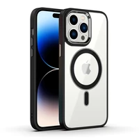 Tel Protect magnetinis skaidrus dėklas telefonui Iphone 12 Pro Max juodas