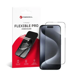 Forcell Flexible Nano Glass 5D Apsauginis stiklas (m) skirtas iPhone 15 Pro Max - juodas (m)