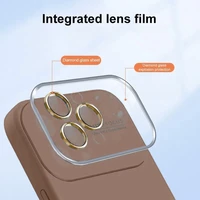 Minkštas silikoninis dėklas objektyvui Iphone 14 ruda