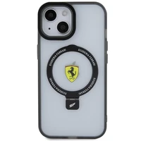 Ferrari FEHMP15SUSCAH iPhone 15 6.1" permatomas kietas dėklas su žiediniu stovu 2023 kolekcija Magnetinis