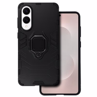 Žiedinis šarvuotas dėklas Samsung Galaxy S25 Edge juodas