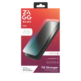 ZAGG InvisibleShield Glass XTR4 grafeninis apsauginis stiklas su mėlynos šviesos filtru iPhone 16 Pro Max telefonui