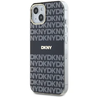 DKNY IML Mono ir juostelės Magnetinis dėklas iPhone 15 / 14 / 13 - juoda
