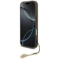 Guess 4G Charms Collection Magnetinis dėklas telefonui iPhone 17 Pro - rudas