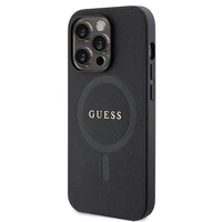 Guess GUHMP14LPSAHMCK dėklas iPhone 14 Pro - juodas Saffiano MagSafe