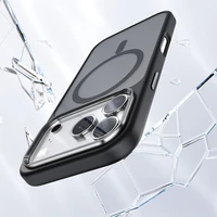 Rock Guard Touch Matinis Serijos Magnetinis Dėklas Iphone 17 juodas (metalinė objektyvo rėmelis)