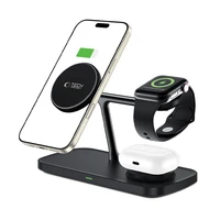 Tech-Protect QI15W-A45 3in1 belaidis įkroviklis su MagSafe Apple įrenginiams - juodas