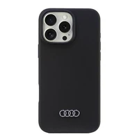 Audi Silikoninis dėklas telefonui iPhone 16 Pro Max 6.9" juodas/juodas kietas dėklas AU-LSRIP16PM-Q3/D1-BK