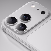 Benks Temperaudonas glass Glass Warrior Metal Integrated Lens Protector (C069) Iphone 17 Pro (lens 3 pieces) oranžinis