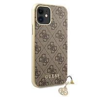 Guess GUHCN61GF4GBR iPhone 11 6.1" / Xr rudas/rudas kietas dėklas 4G Charms Collection