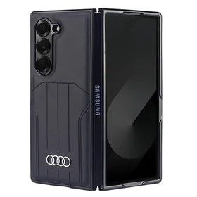 Audi dirbtinės odos magnetinis dėklas Samsung Galaxy Z Fold 6 - juodas