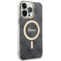 Guess 4G Magnetinis dėklas telefonui iPhone 14 Pro Max - juodas