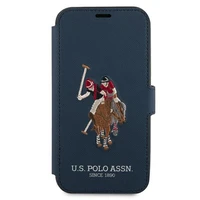 US Polo USFLBKP12MPUGFLNV iPhone 12/12 Pro 6,1" mėlynas knygos tipo dėklas Polo Embroidery Collection