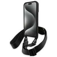 BMW M Edition Carbon Stripe & Strap Dėklas telefonui Apple iPhone 16 - juodas