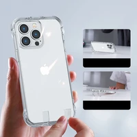 Joyroom Defender serijos dėklas iPhone 14 Pro Max šarvuotas kablio dėklas su stovu skaidrus (JR-14H4)