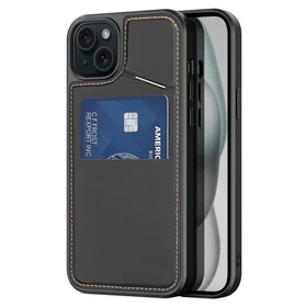 DUX DUCIS dėklas telefonui RAFI II MAG su stovu suderinamas su MagSafe IPHONE 15 Plus juodas