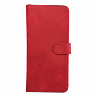 Universalus knygos tipo dėklas COMMON dydis S, skirtas IPHONE 12 / 13 / SAMSUNG S6 / A5 2016 / XCOVER 4 / S22 / HUAWEI P8 2017, raudonas