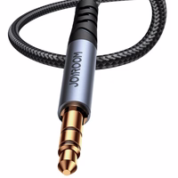 Audio adapteris Joyroom (SY-A08) 3,5mm į 3,5mm (p-p) 1,2m juodas