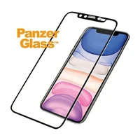 PanzerGlass E2E Super+ apsauginis stiklas su kameros dangteliu su Swarovsky kristalu iPhone XR / 11 - su juodu rėmeliu