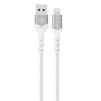 Blavec Cable Raptor braided - USB to Lightning - 2,4A 0,5 metres Apple CarPlay (CRA-UL24WS05) white-silver