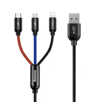 Baseus 3in1 Kabelis USB-C / Lightning / Micro 3,5A 0,3 m (juodas)
