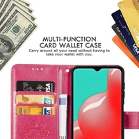 Dėklas Flower Book Samsung A556 A55 5G rožinis-raudonas