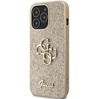 Guess GUHCP13LHG4SGD dėklas telefonui iPhone 13 Pro / 13 – auksinis Blizgus Script Big 4G