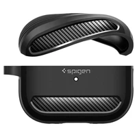 Spigen Rugged Armor dėklas Apple AirPods Pro 1 / 2 - matinė juoda