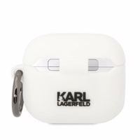 Karl Lagerfeld KLA3RUNIKH AirPods 3 dėklas silikoninis baltas Karl Head 3D