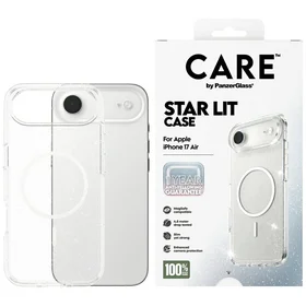 CARE by PanzerGlass Flagship Urban Explorer dėklas telefonui su baltu magnetiniu MagSafe, skirtas iPhone Air – skaidrus su blizgučiais