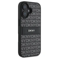 DKNY tekstūrinio rašto dryžuotas dėklas telefonui iPhone 16 - juodas