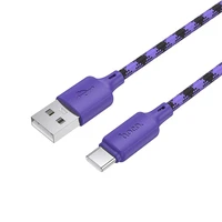 Kabelis USB A į USB C Hoco 3A 1 m X116 gradientinė violetinė