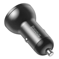 Automobilinis įkroviklis Baseus Digital Display 24W 2xUSB-A juodas CCBX-0G