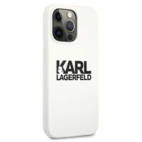 Karl Lagerfeld silikoninis dėklas telefonui su Stack Logo iPhone 13 Pro / 13 6.1" - baltas