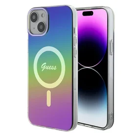 Guess IML Vaivorykštinis Magnetinis dėklas telefonui iPhone 15 Plus / 14 Plus 6.7" - įvairiaspalvis