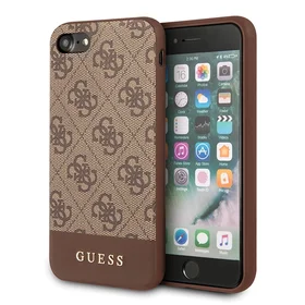 Guess 4G Stripe Collection dėklas telefonui iPhone 7 / 8 / SE 2020 / SE 2022 - Rudas