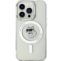 Karl Lagerfeld IML Choupette MagSafe dėklas iPhone 14 Pro - permatomas